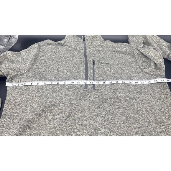 Eddie Bauer Men’s Gray 1/4 Zip Long Sleeve Fleece Pullover Sweater Sz 2XL Casual - Picture 6 of 7